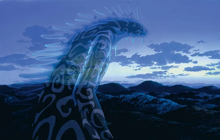 The Forest Spirit towering over the forest as seen in Princess Mononoke